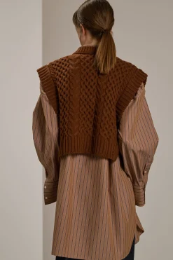 Outlet Soeur cardigan baron châtaigne