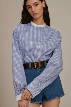 Outlet Soeur chemise bermudes bleu/blanc