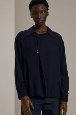 Online Soeur chemise camelia navy
