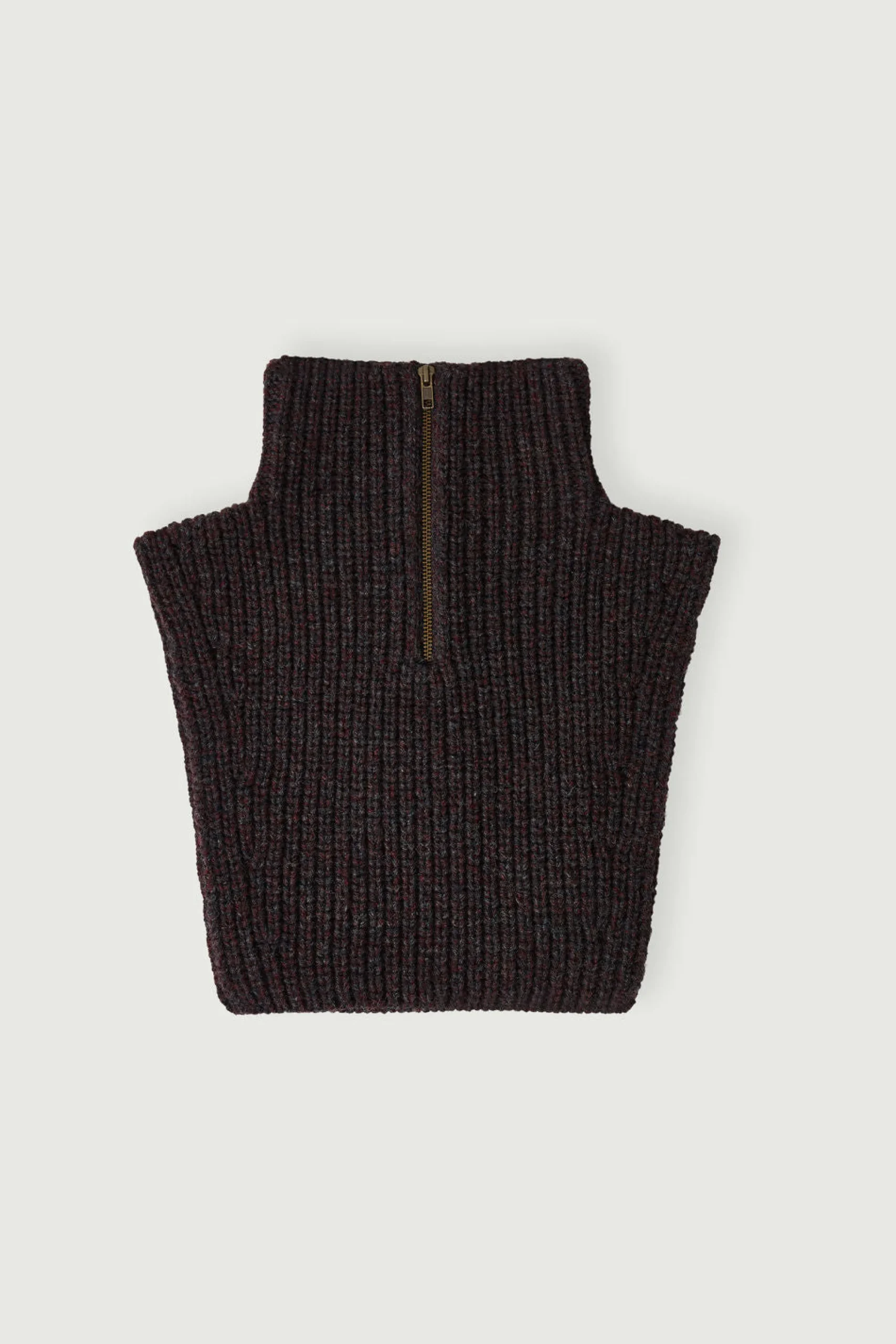 Online Soeur col wool gris/bordeaux