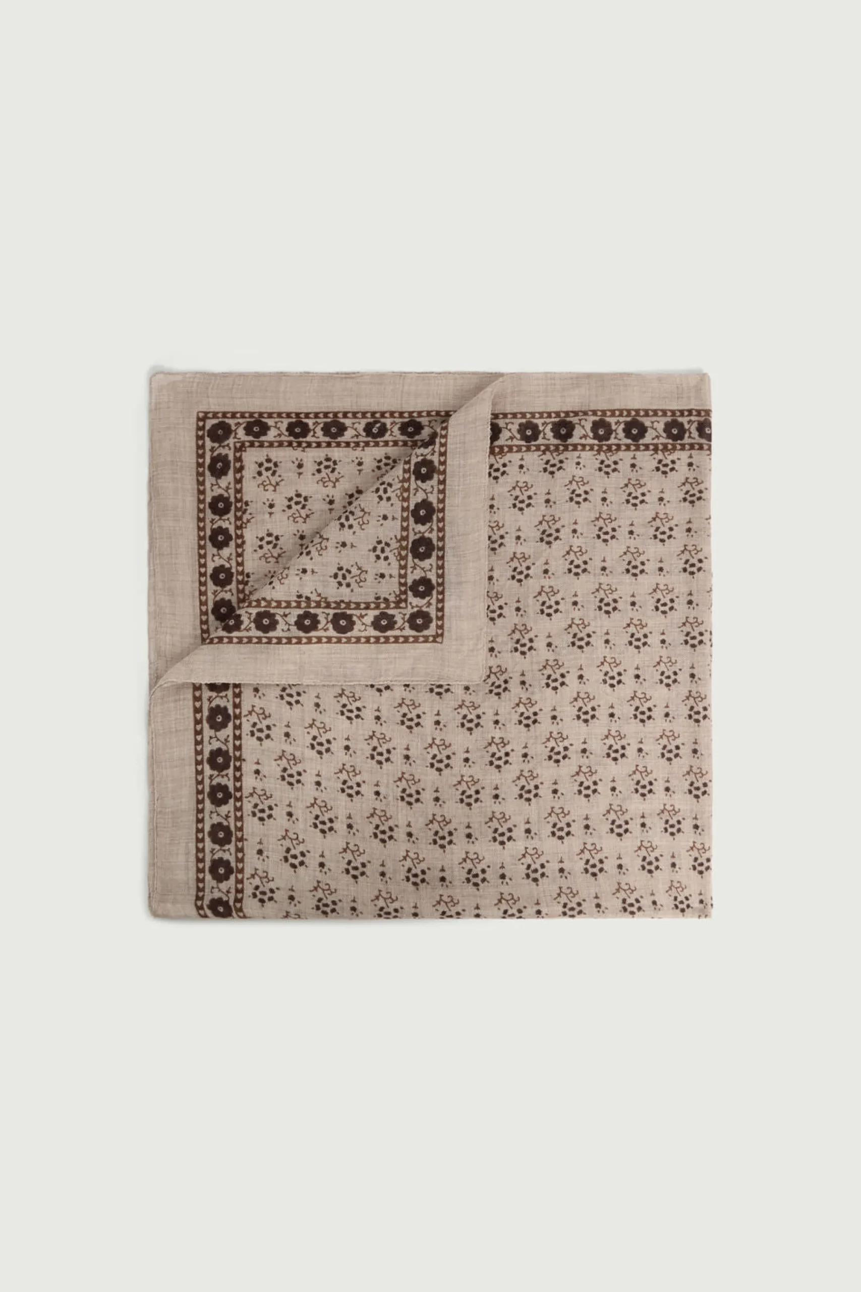 Hot Soeur foulard classique grisclair/aubergine