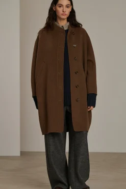 Hot Soeur manteau beaulieu noisettechiné