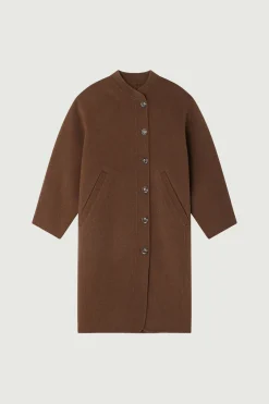 Hot Soeur manteau beaulieu noisettechiné