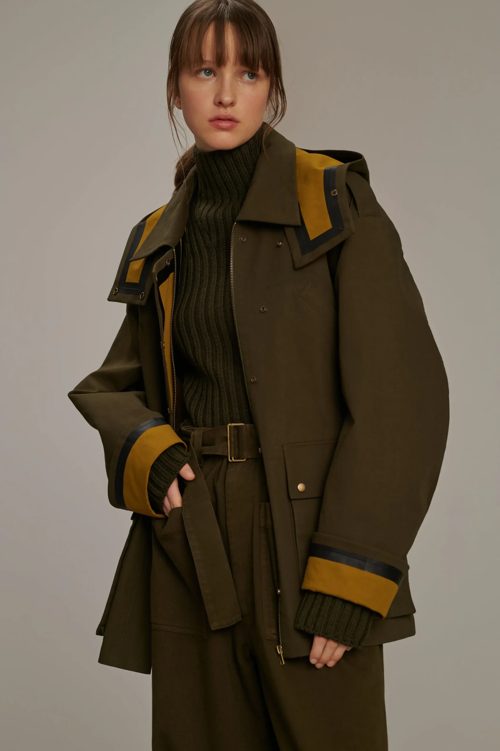 Clearance Soeur manteau berne kaki