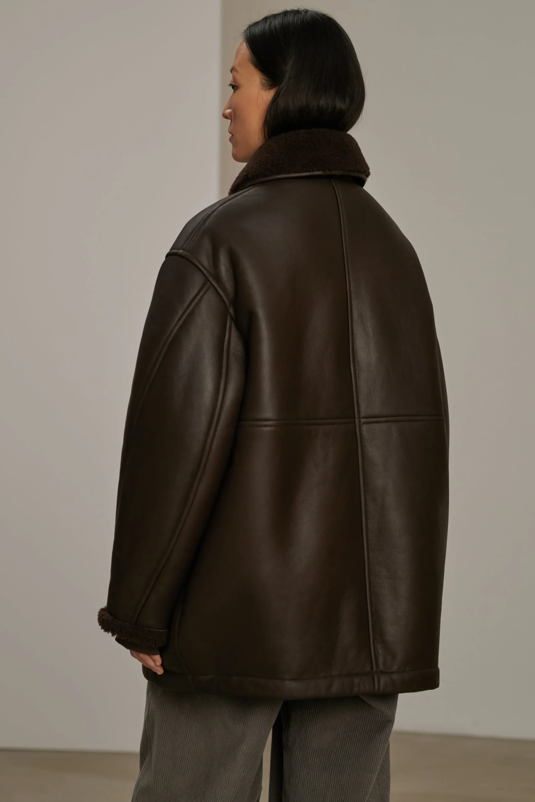 Online Soeur manteau breda marronfoncé