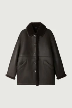 Online Soeur manteau breda marronfoncé