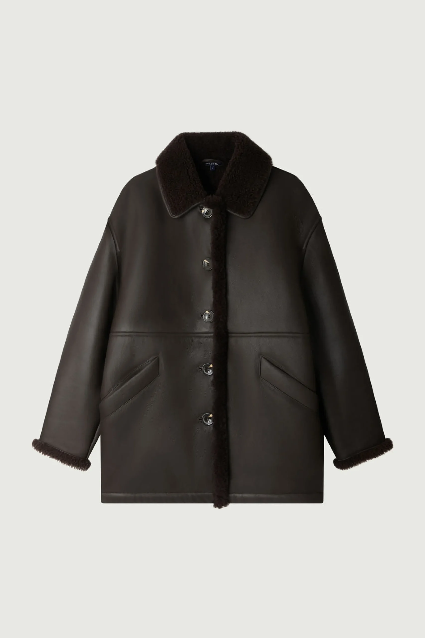 Online Soeur manteau breda marronfoncé