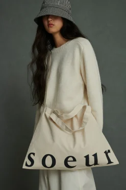 Sale Soeur maxi tote bag écru