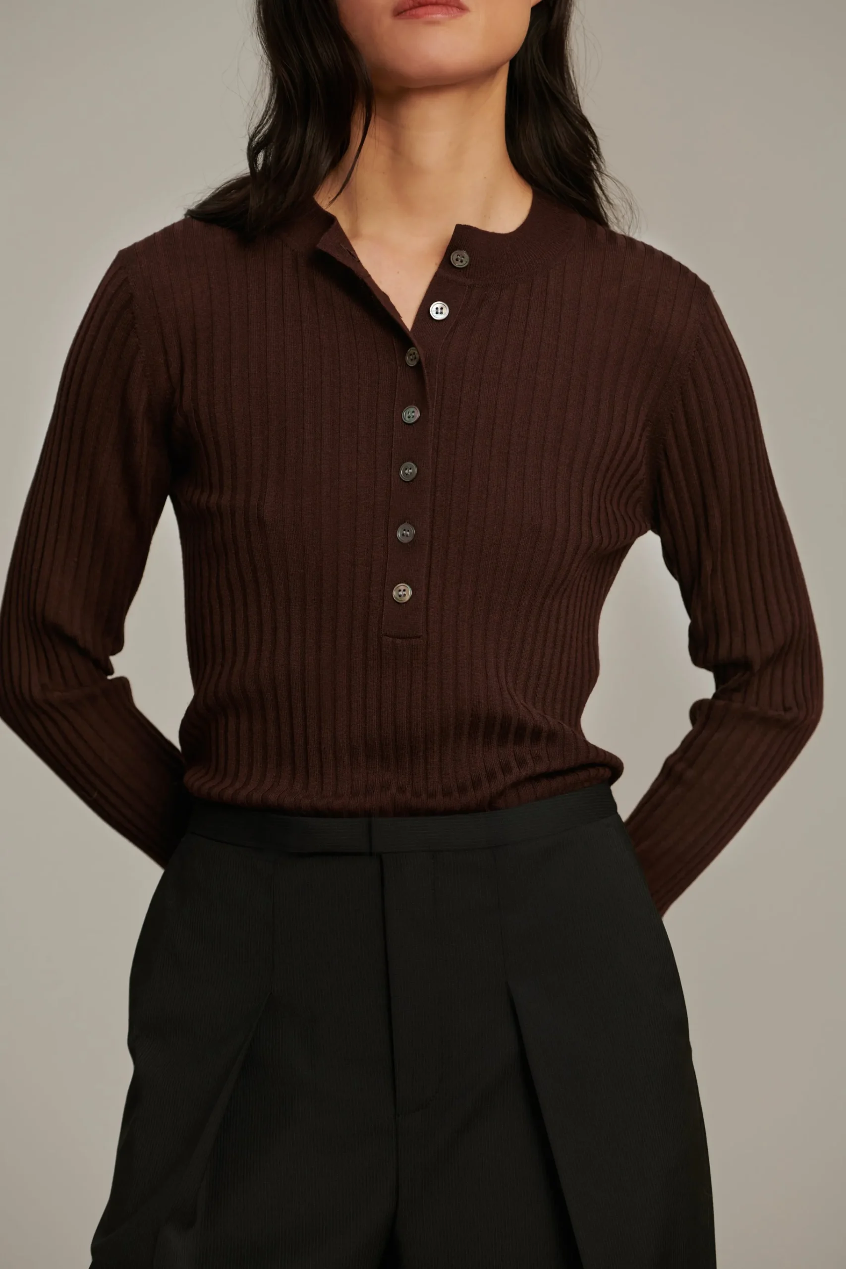 New Soeur pantalon casimir noir/écru