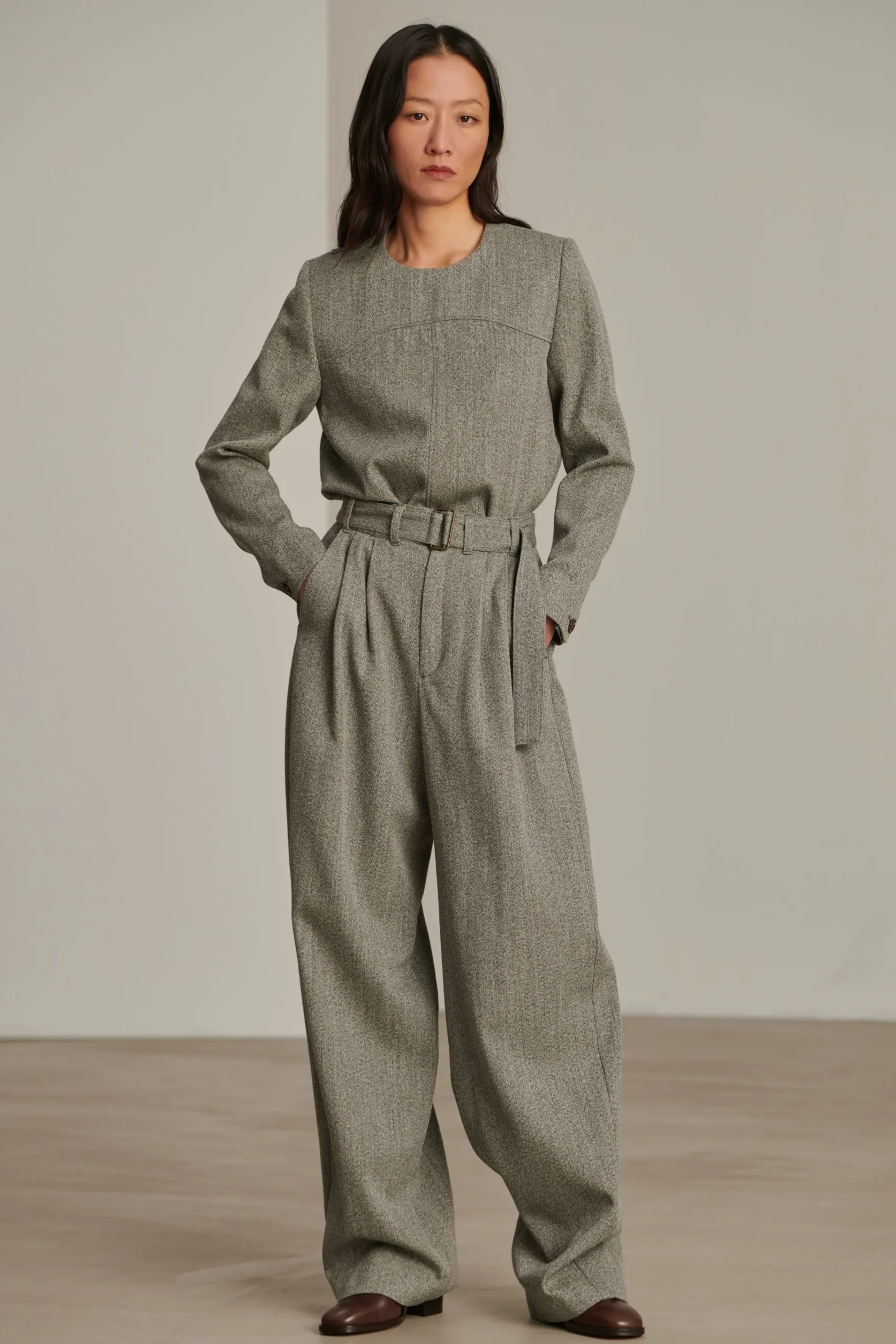 Online Soeur pantalon cole grischiné