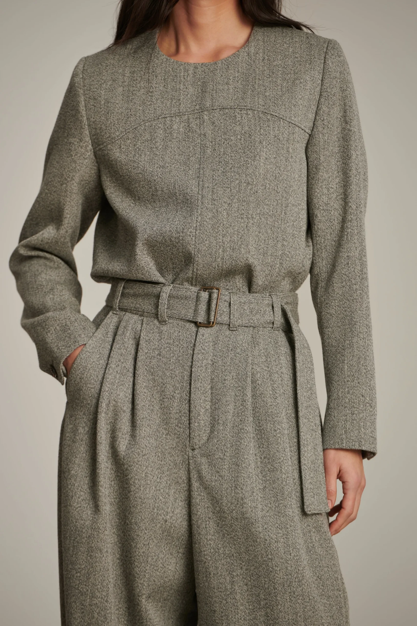 Online Soeur pantalon cole grischiné