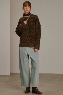Clearance Soeur pull bidart marronchiné/charbon