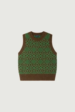 Online Soeur pull namaste marron/vert
