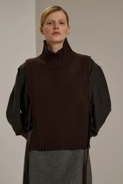 Discount Soeur pull or marronfoncé