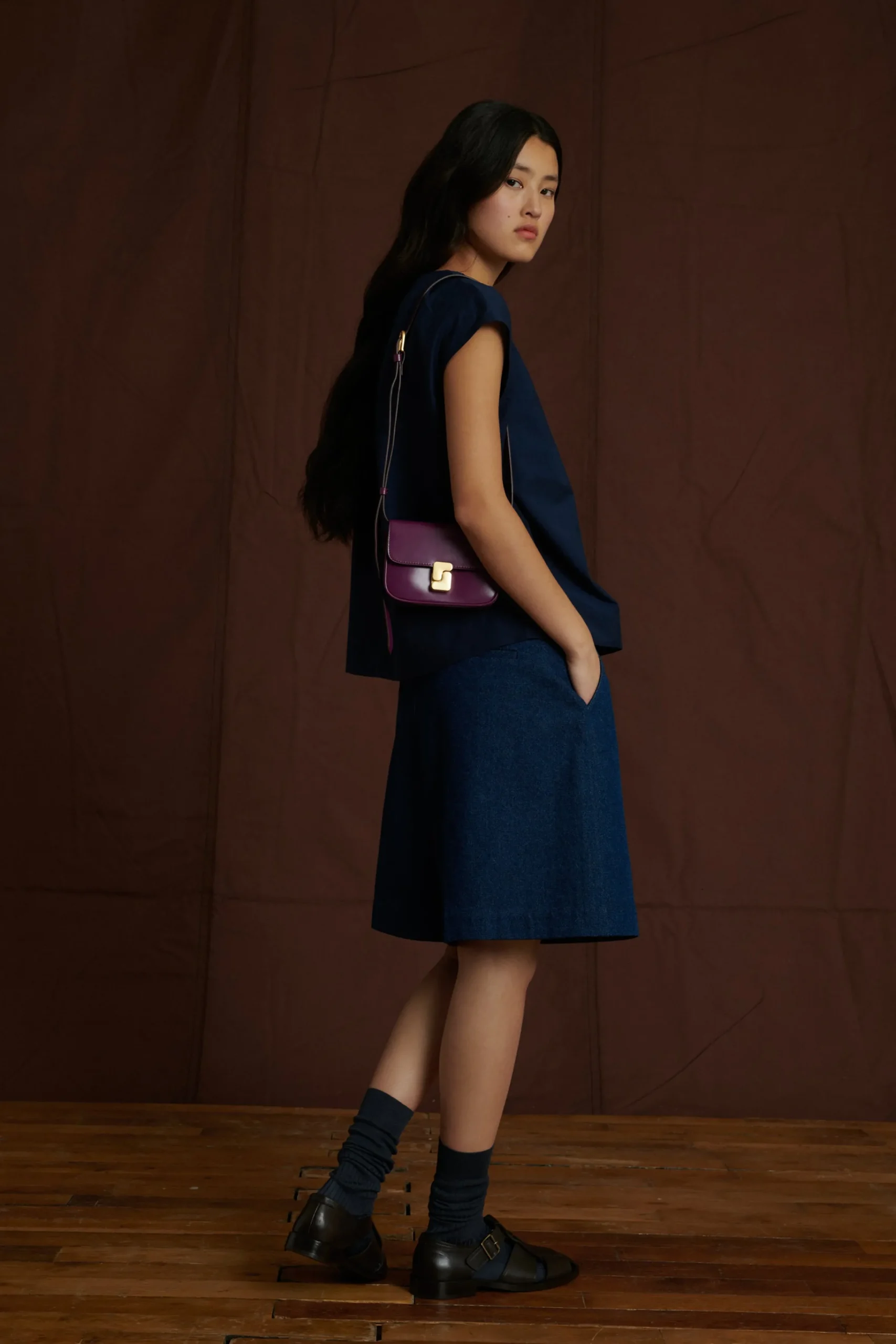 Fashion Soeur sac bell very mini pourpre