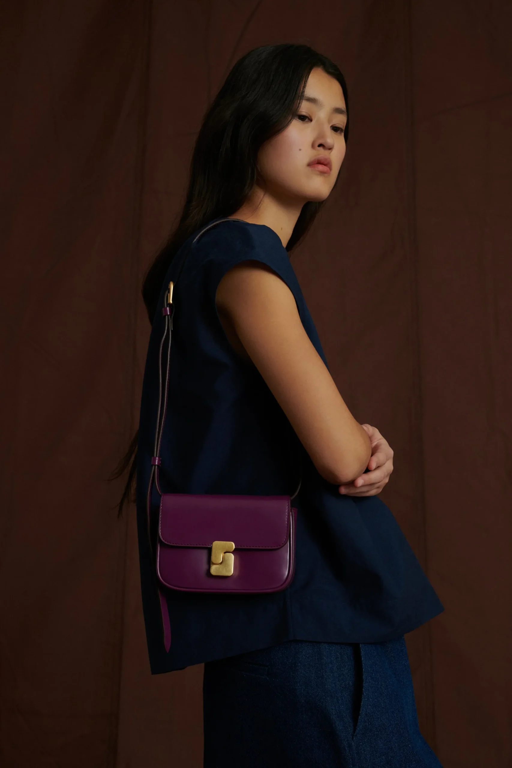 Fashion Soeur sac bell very mini pourpre