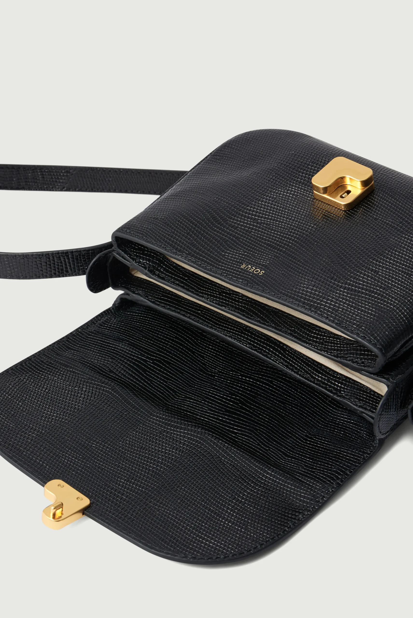 Hot Soeur sac bellissima mini noirlézard