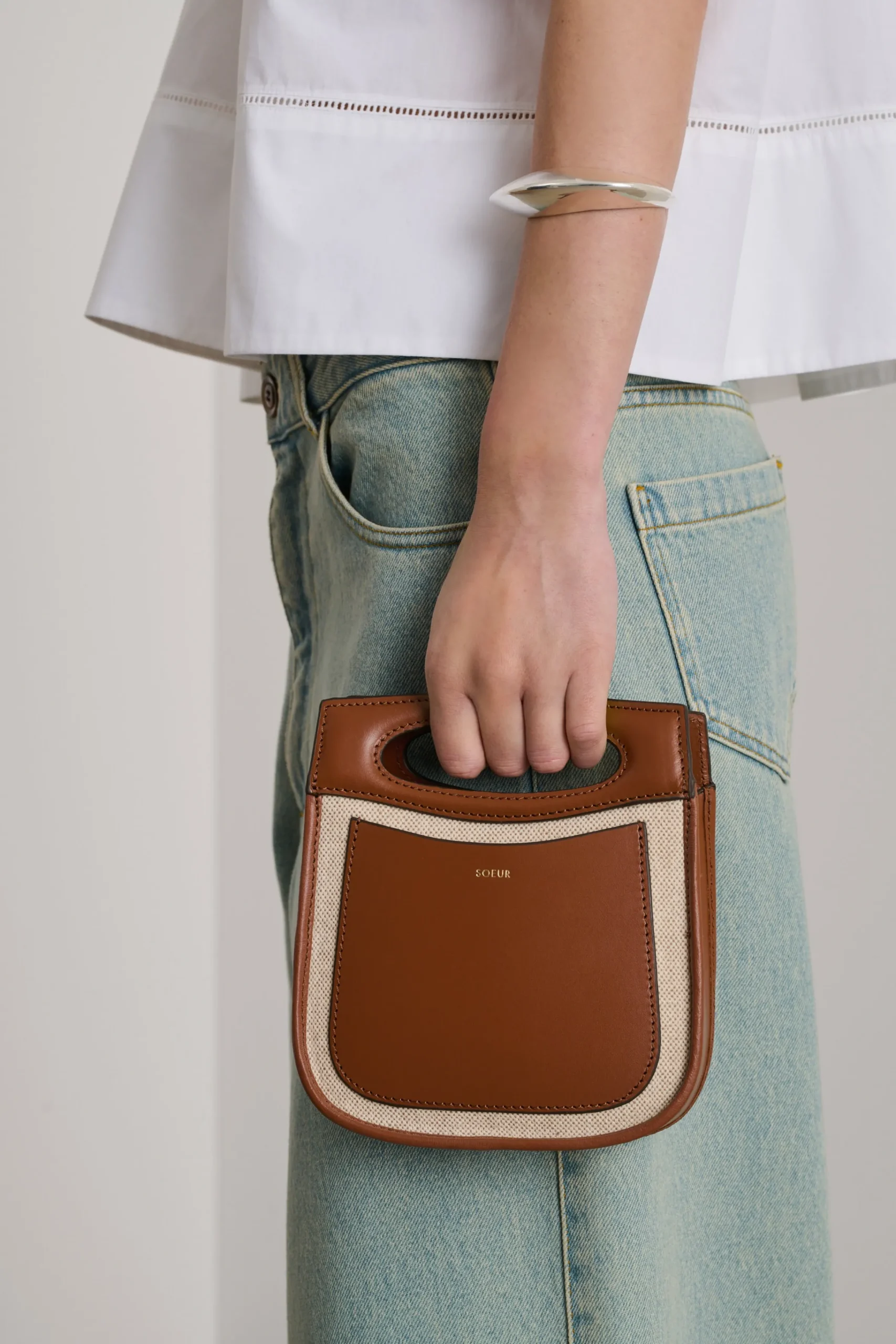 Outlet Soeur sac cheri mini écru/naturel