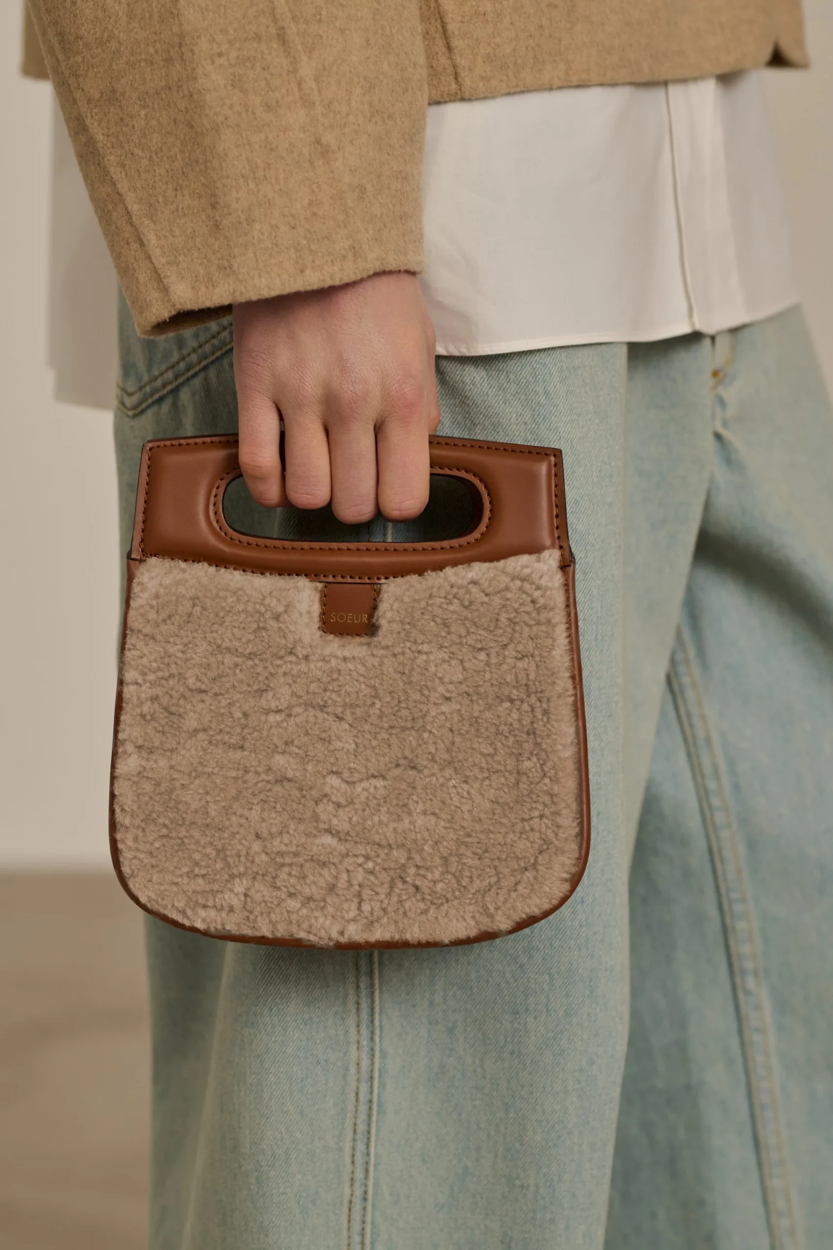 Clearance Soeur sac cheri mini sable/noisette