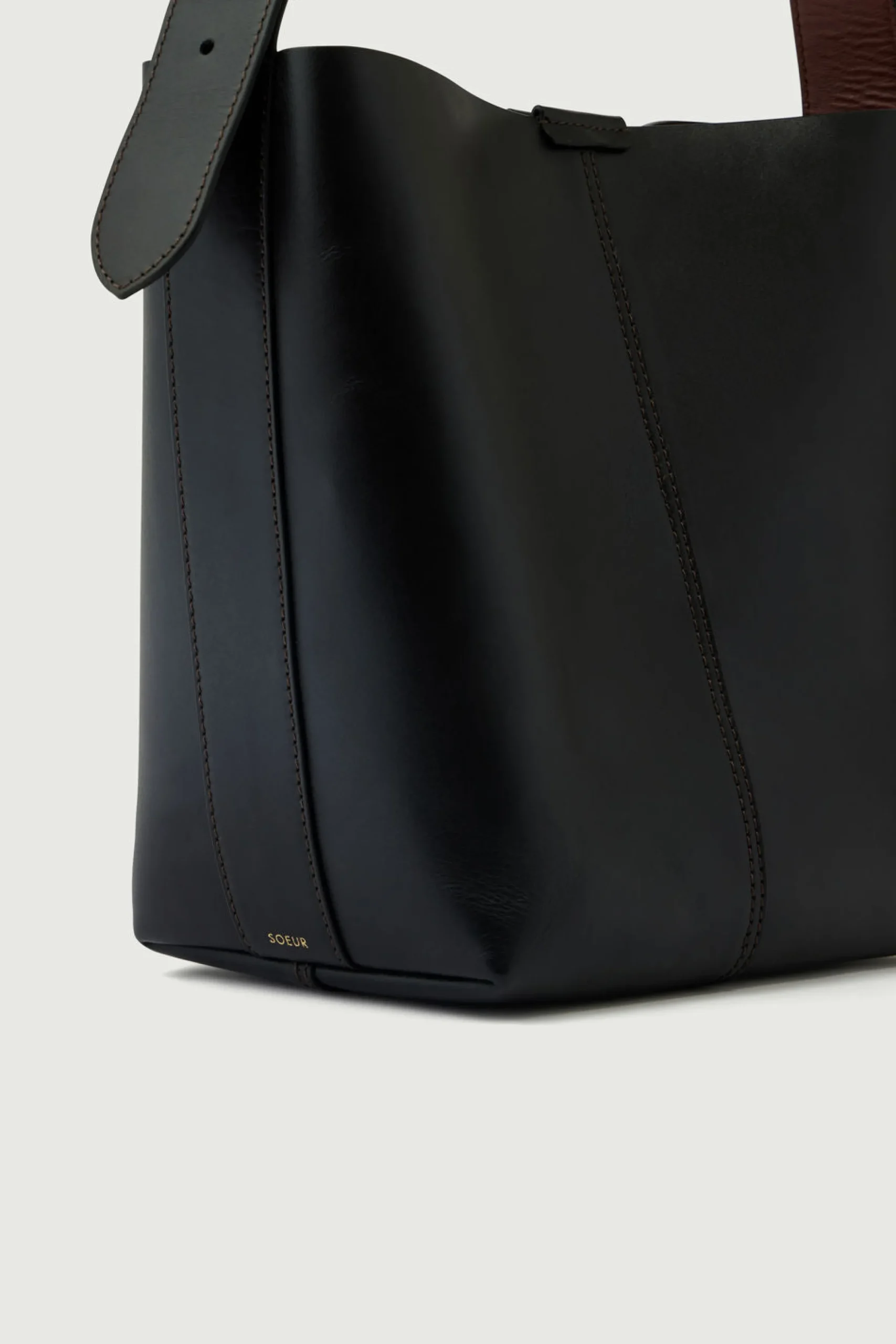 Outlet Soeur sac saudade mini noir/cognac