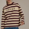 New Soeur tee-shirt archie écru/prune