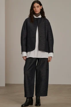 Online Soeur veste bruges bleunuitchiné