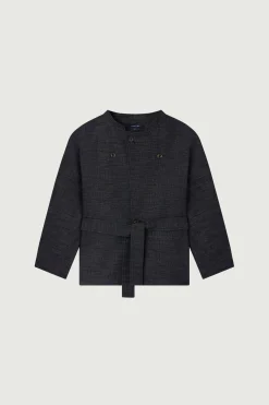 Online Soeur veste bruges bleunuitchiné