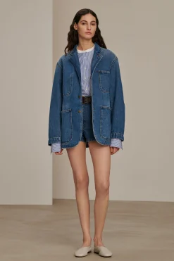 Hot Soeur veste charlize bleu