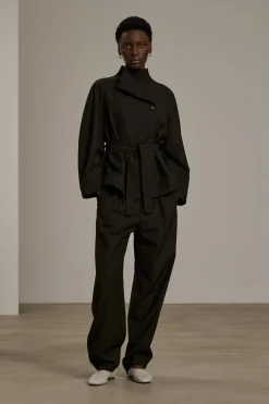 Hot Soeur veste theia kakifoncé
